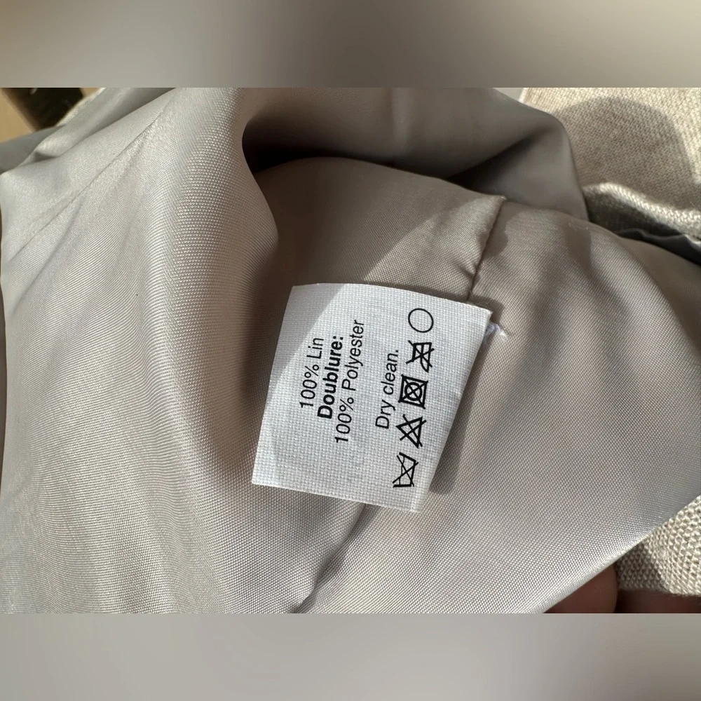 J. Crew Motorcycle Style 100% Linen Mini Skirt with Gold Accents (Size 6) - Picture 6 of 7